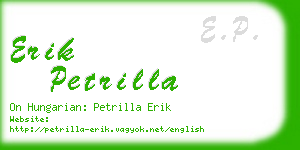 erik petrilla business card